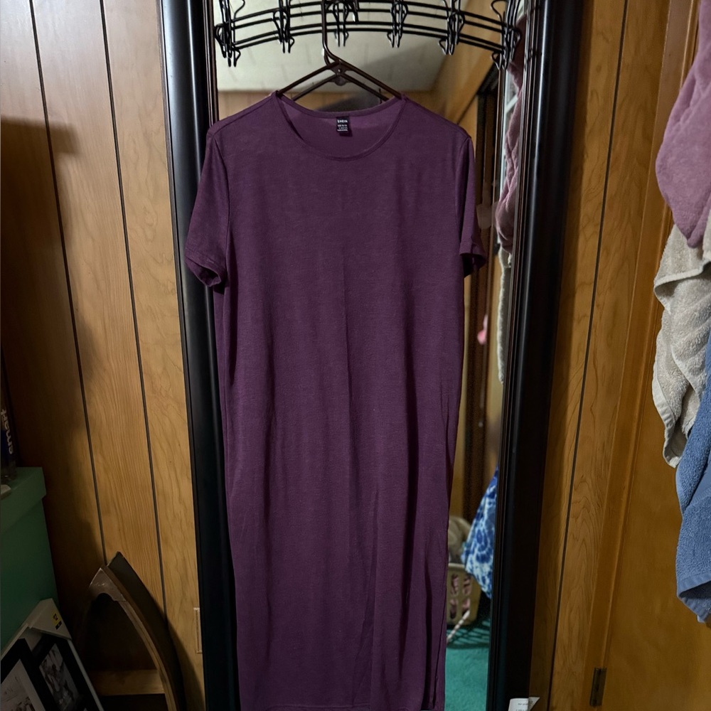 Elegant Purple Midi Dress